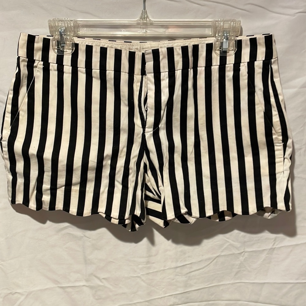 Club Monaco Black and white striped shorts
